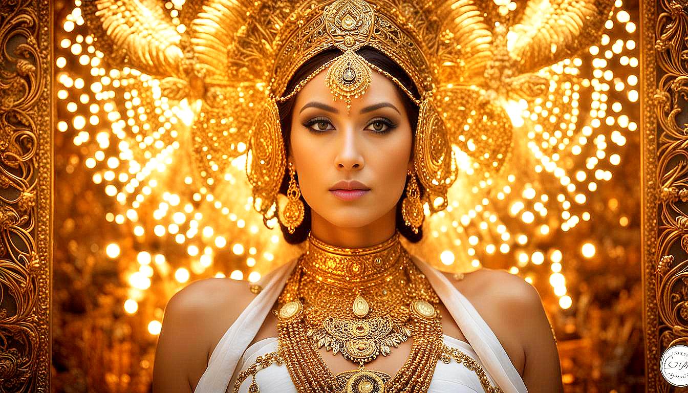 Celestial Empress: The Golden Aura of the Divine Feminine