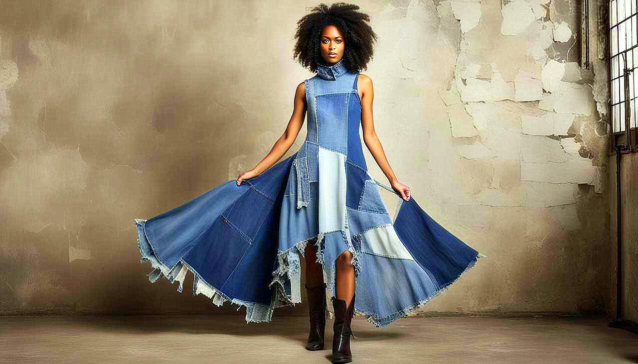 Denim Reclaimed: Capture the Essence of Upcycled Elegance