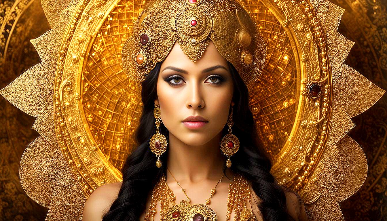 Celestial Empress: The Golden Aura of the Divine Feminine