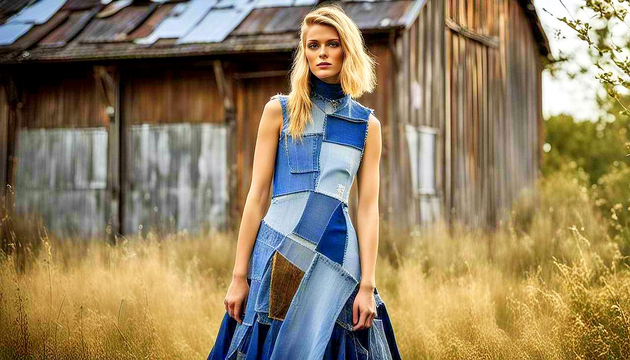 Denim Reclaimed: Capture the Essence of Upcycled Elegance