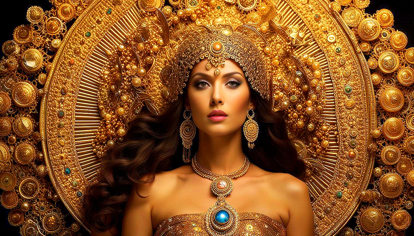 Celestial Empress: The Golden Aura of the Divine Feminine