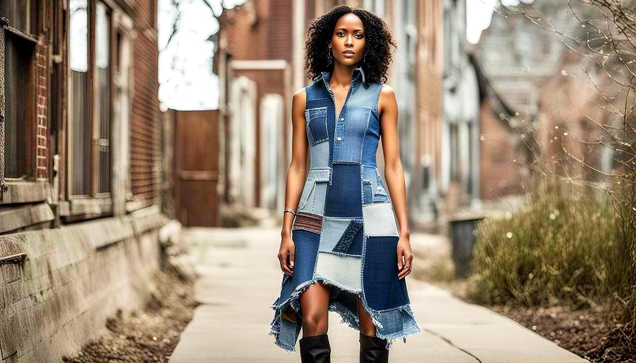 Denim Reclaimed: Capture the Essence of Upcycled Elegance