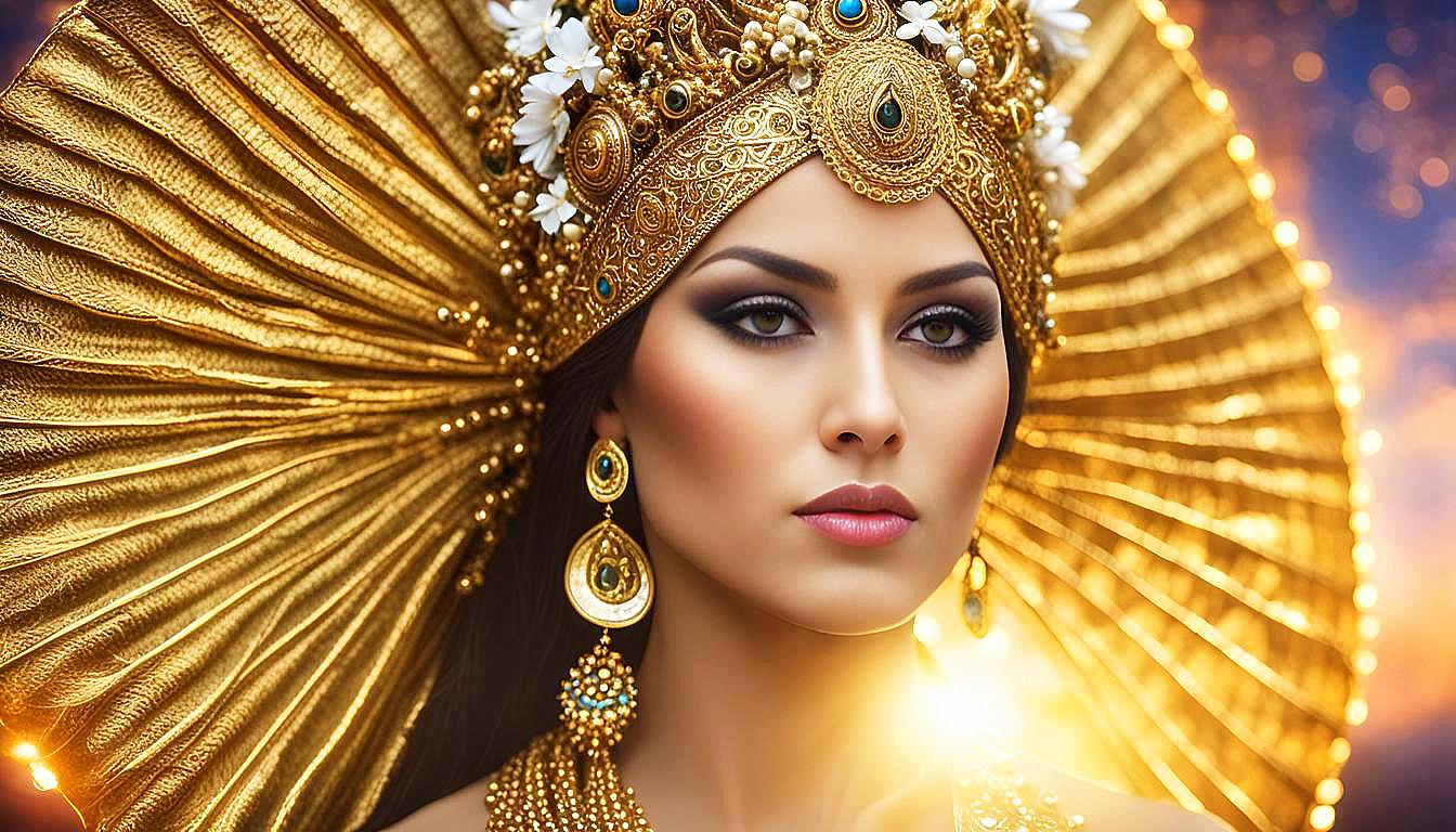 Celestial Empress: The Golden Aura of the Divine Feminine