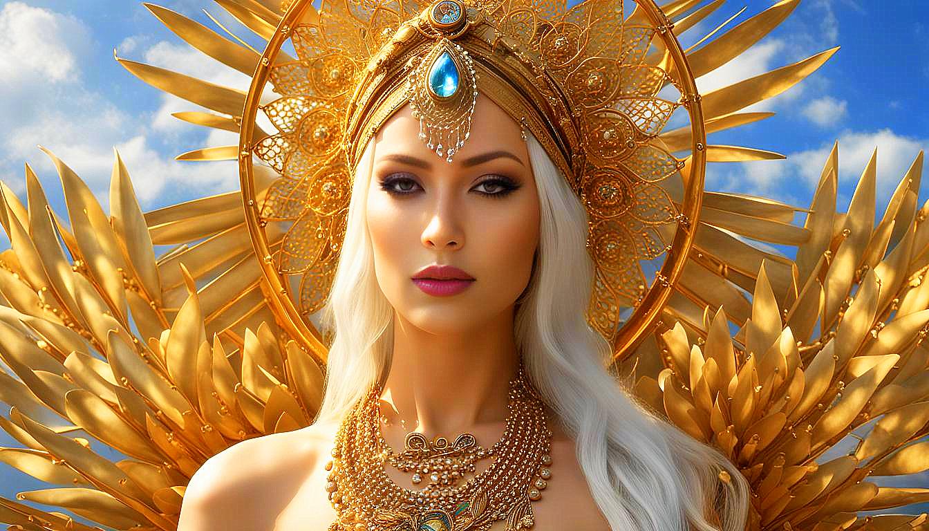 Celestial Empress: The Golden Aura of the Divine Feminine