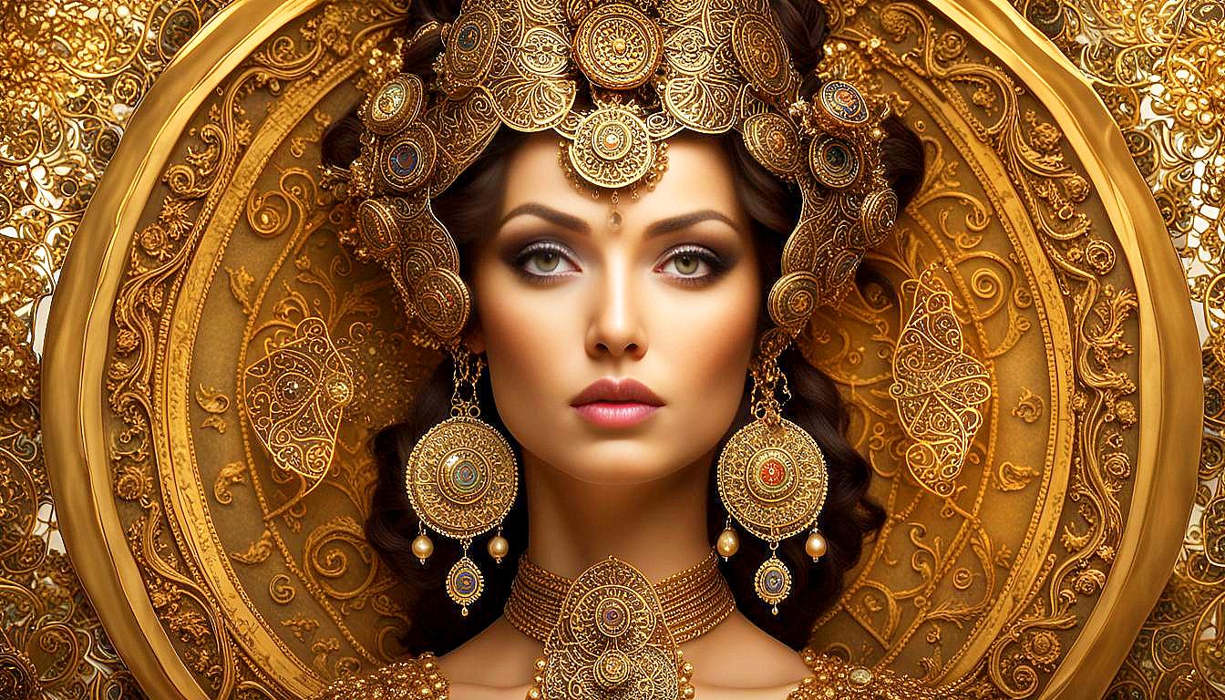 Celestial Empress: The Golden Aura of the Divine Feminine