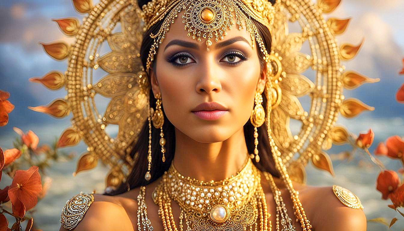 Celestial Empress: The Golden Aura of the Divine Feminine