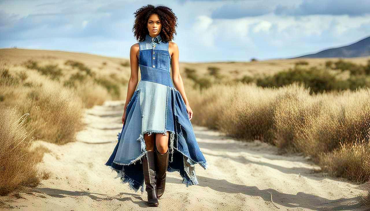 Denim Reclaimed: Capture the Essence of Upcycled Elegance