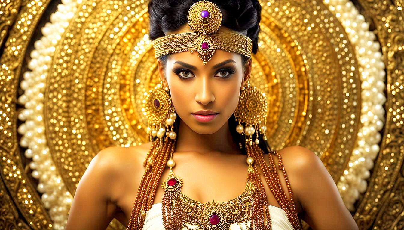 Celestial Empress: The Golden Aura of the Divine Feminine